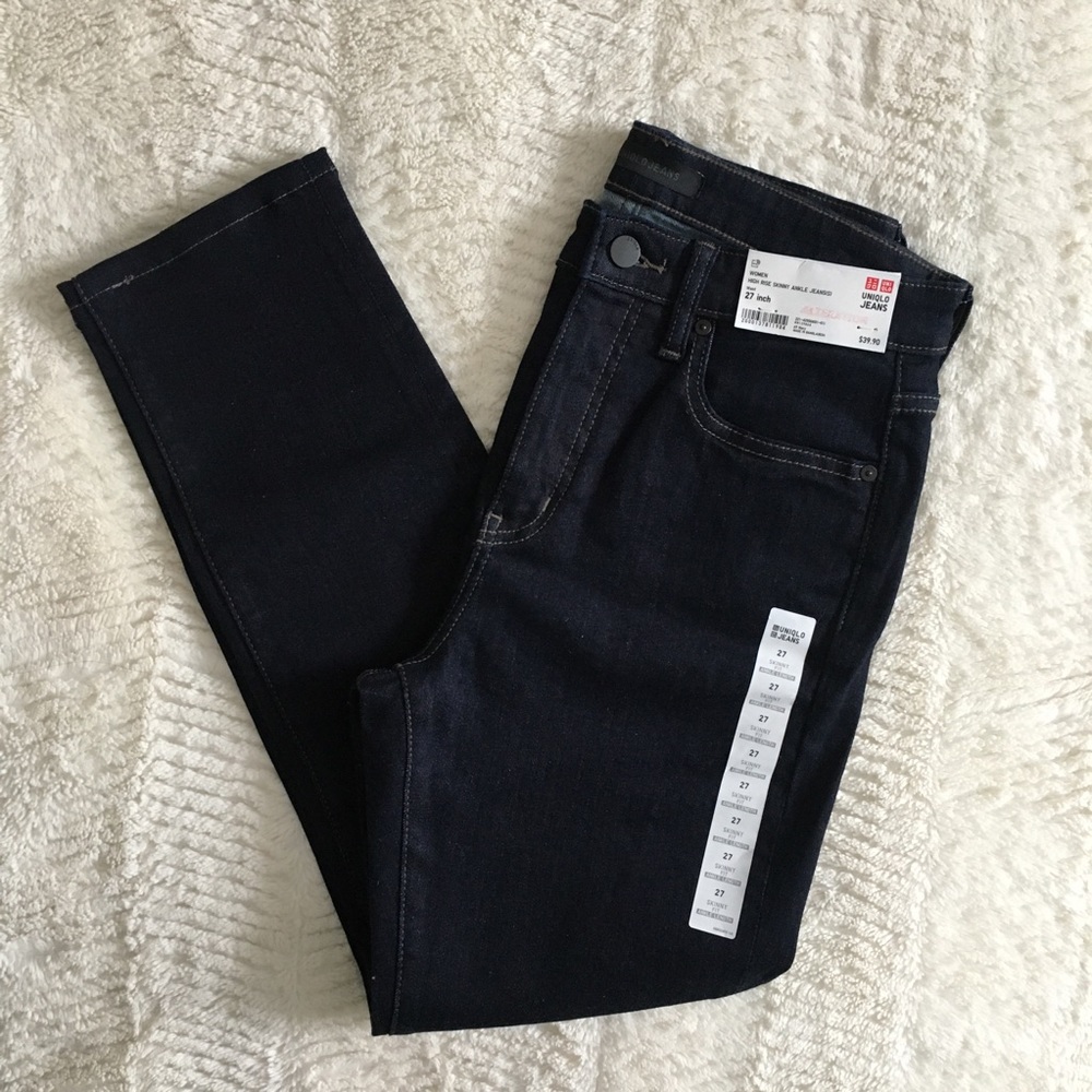 NWT Uniqlo high rise sculpting skinny ankle jeans